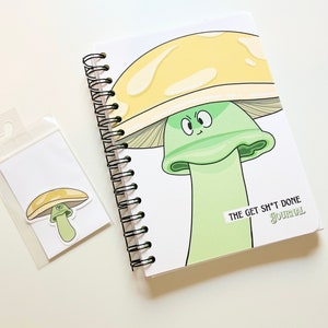 Grappig paddenstoelenschetsboek: &#39;Get Sh*t Done&#39; handgemaakt dagboek