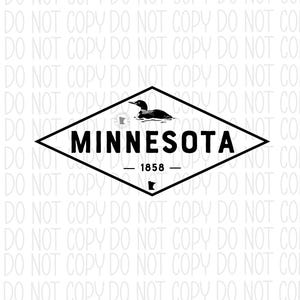 Minnesota Loon Diamond PNG *Digital Download*