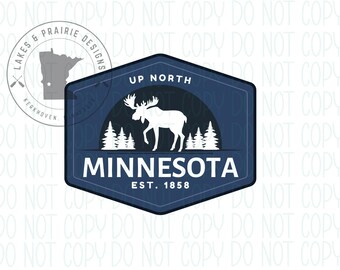 Minnesota Elch im Freien PNG *Digital Download*