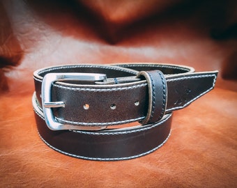 Ceinture en cuir véritable faite main