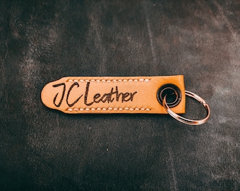 Personalized Leather Keychain