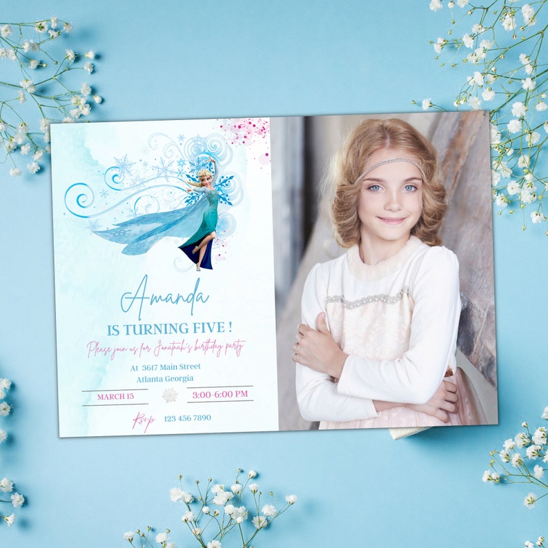 Editable Frozen Birthday Invitation Templete Printable Etsy Canada