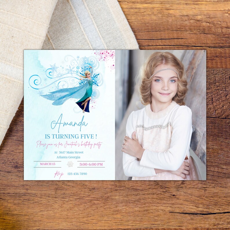 Editable Frozen Birthday Invitation Templete Printable Etsy Canada
