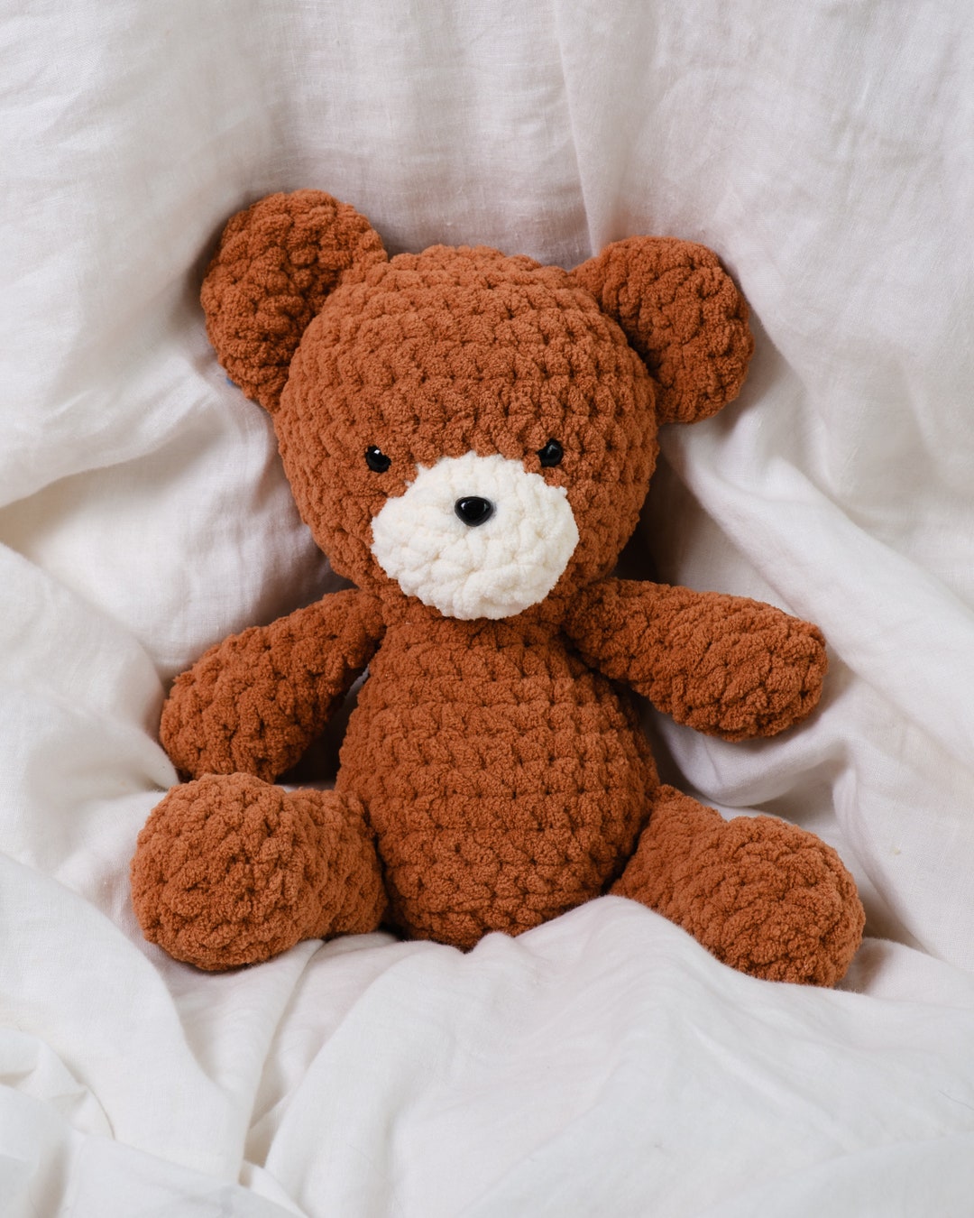 Crochet Teddy Bear Amigurumi Plushie - Etsy