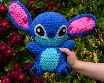 Crochet Blue Alien Amigurumi Plush