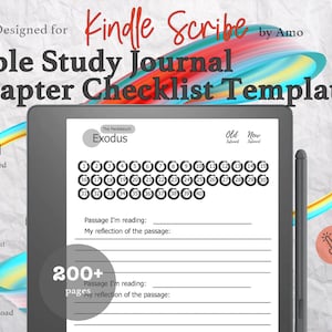 Bible Study Journal -Reading Tracker -for self reflection and Learning -PDF, Kindle Scribe template, Hyperlinked, GoodNotes, Noteshelf, Xodo