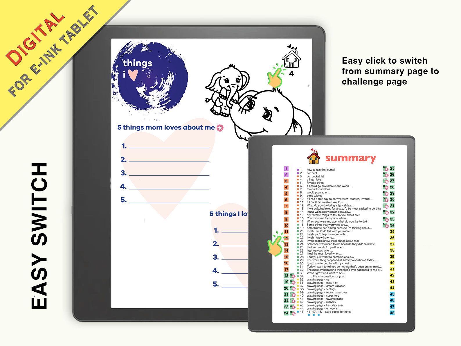 Mom and Me a Pass Backandforth Journal PDF Digital Etsy