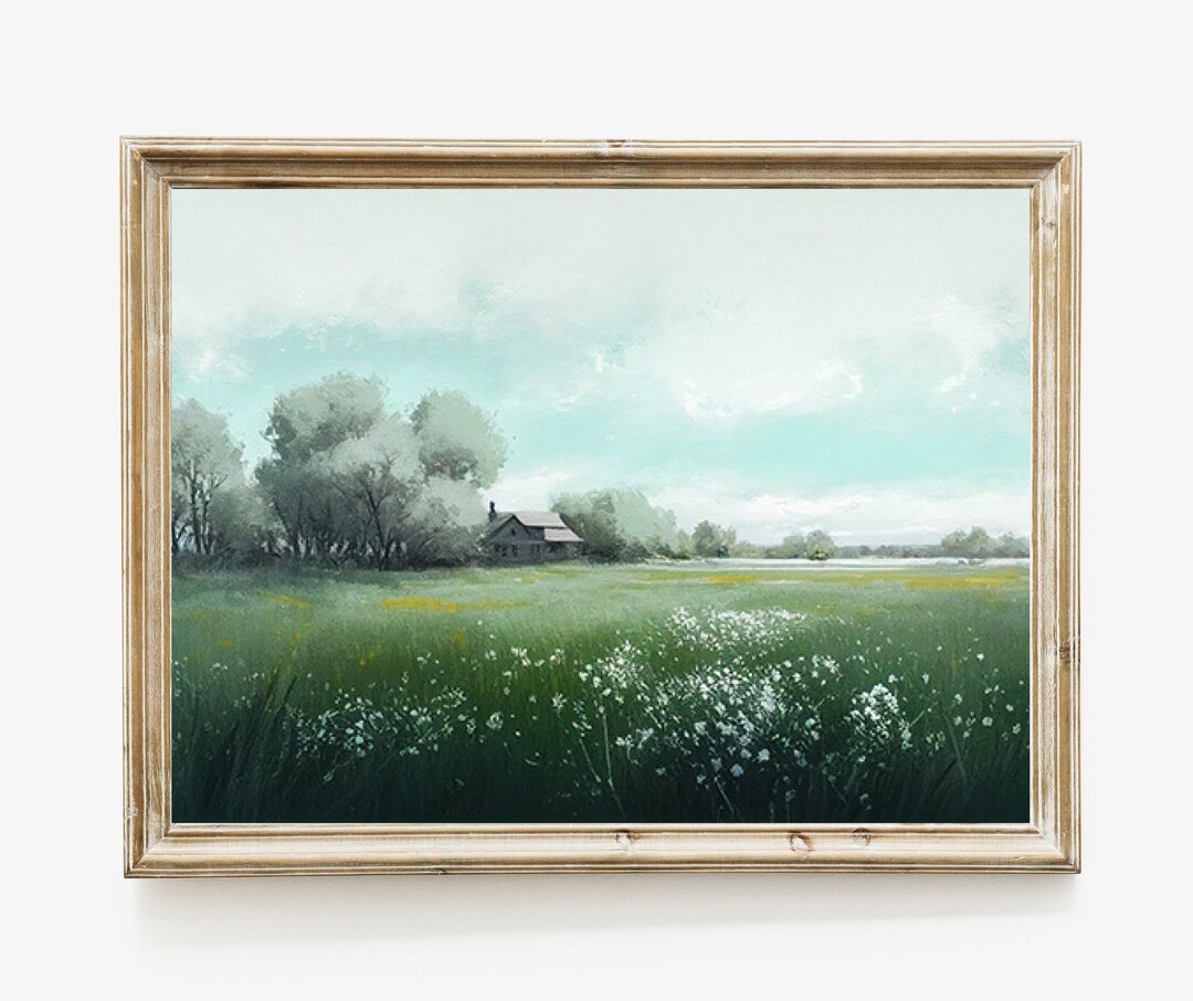 Spring Prairie Farmhouse 60 | Art Prints | Large Wall Art | North South ...