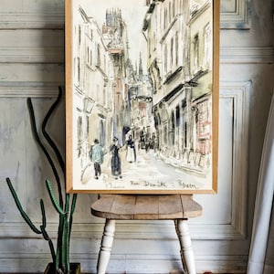 Rue Damiette Rouen by Camille Pissarro Original | Art Prints | Large Wall Art | North South East West Prints | PRINTABLE Digital Downloads |