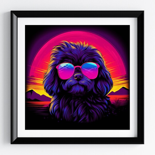 Abstract Dog Art Etsy