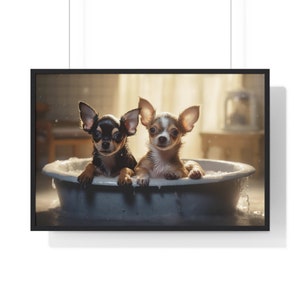 Chihuahua Wall Art, Funny Bathroom Print, Dog Bathroom Print, Bathroom Art, Chihuahua Printable, Whimsical Animal Art