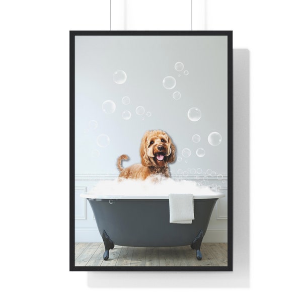 Labradoodle Wall Art, Funny Bathroom Print, Dog Bathroom Print, Bathroom Art, Labradoodle Printable, Whimsical Animal Art
