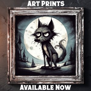 Gothic Werewolf Art Print: Spooky Halloween Decor (Digital Download)