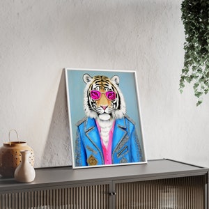 Blue Tiger Fashion Print Tiger Painting Contemporary Art - Etsy