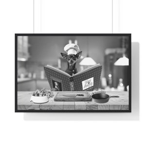 Miniature Pinscher Chef Art Print: Funny Kitchen Decor (Digital Download)