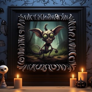 Goblin Gothic Horror Art Print: Halloween Home Decor (Digital Download)