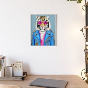 Blue Tiger Fashion Print Tiger Painting Contemporary Art - Etsy