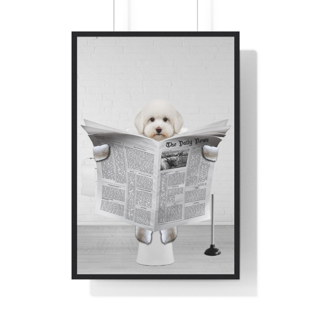 Bichon Frise Dog Pattern Print Bathroom Shower Curtain