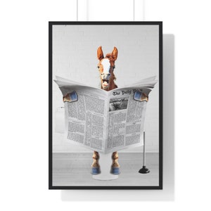 Funny Horse Wall Art, Funny Bathroom Print, Toilet Poster, Bathroom Art, Funny Horse Printable, Whimsy Animal Art, Kids Bathroom