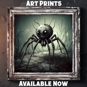Gothic Spider Art Print: Spooky Halloween Home Decor (Digital Download)