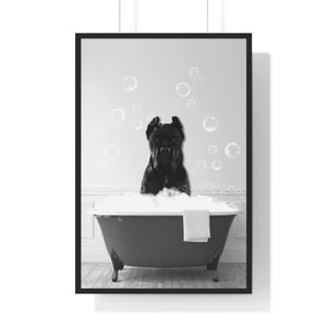 Cane Corso Wall Art, Funny Bathroom Print, Dog Bathroom Print, Bathroom Art, Cane Corso Printable, Black and White