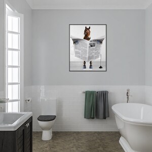 Horse Wall Art Funny Bathroom Print Toilet Poster Bathroom - Etsy