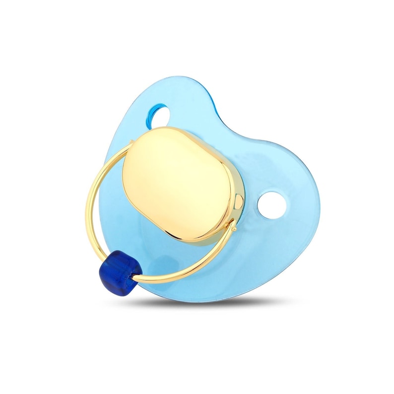 14K Real Gold Baby Pacifier , Personalized Handmade Gold Pacifier , New