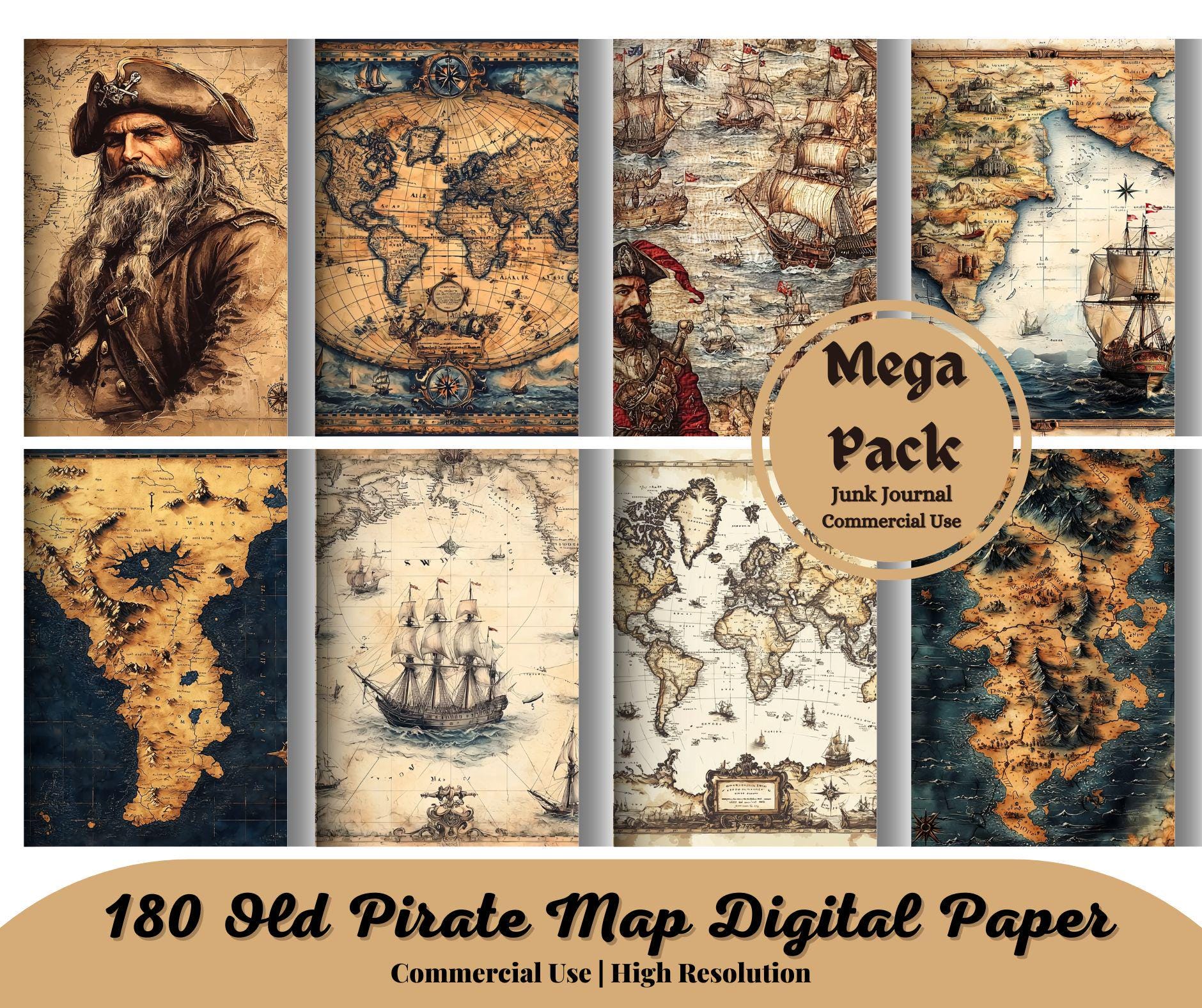 Nautical map fabric