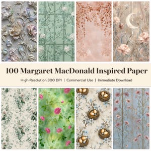 110 Beatrix Potter Inspired Paper, English Countryside Botanical Printable Pack, Collage Sheets Vintage Art, Cottage Garden Background