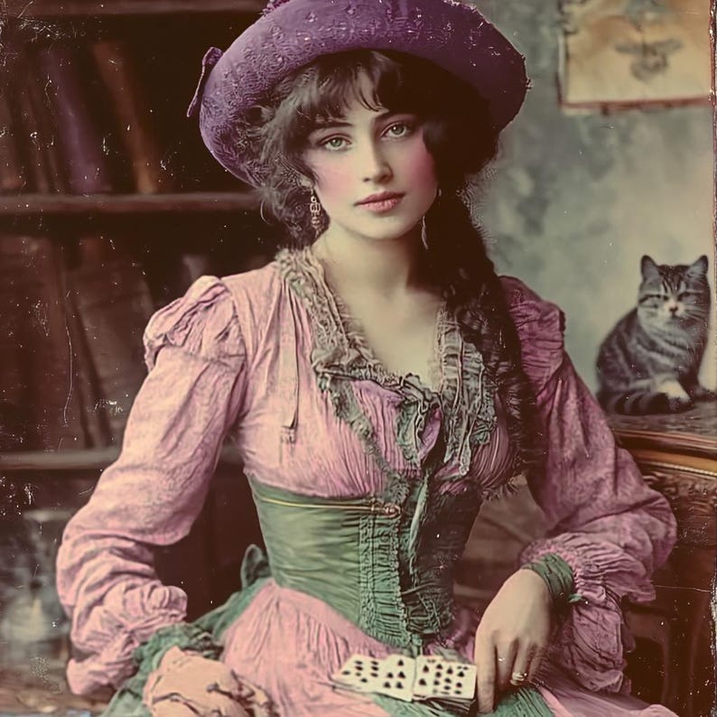 Rare Bohemian Gypsy, Digital Images, Boho, Photos, Vintage, Classic, Digital Ephemera, Bohemia, Vintage Art, Digital Collage, Junk Journal image 2