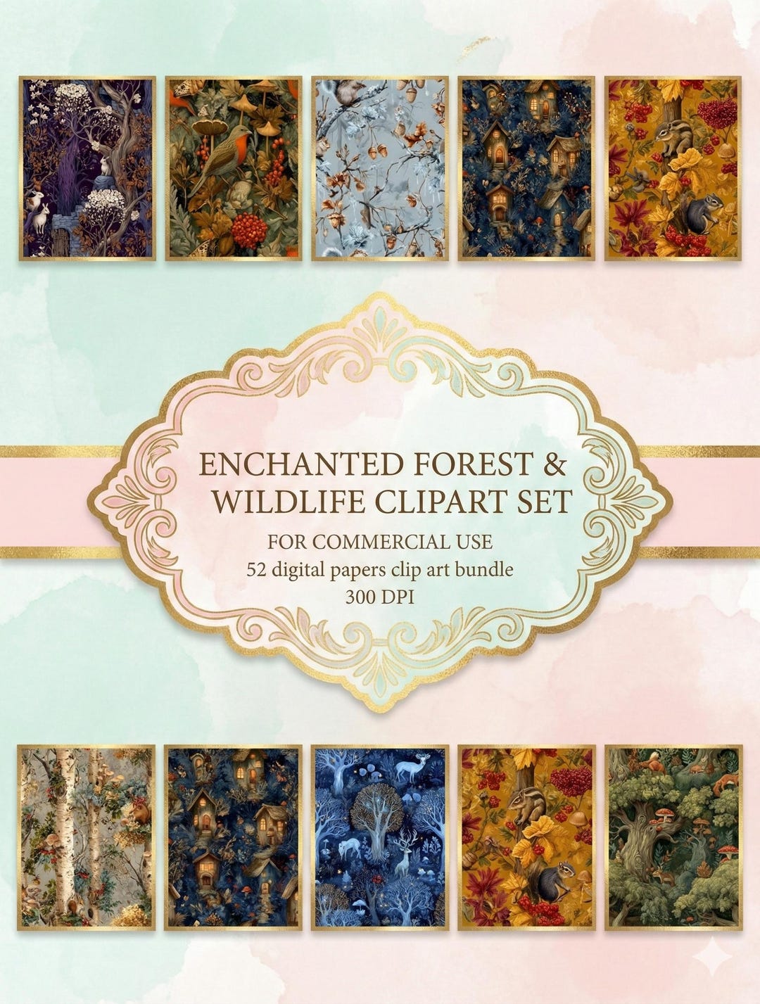 Woodland Junk Journal Digital Paper | Rustic Forest Ephemera ...