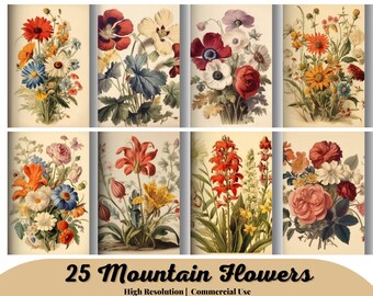 ヴィンテージフラワーエフェメラ：ジャンクジャーナル用のアンティーク