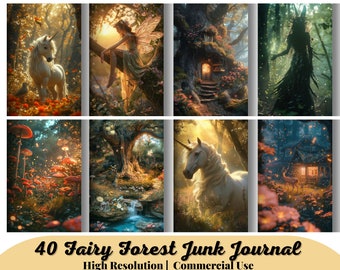 Fairy Forest Junk Journal Printable Kit Magical Fantasy Ephemera ...