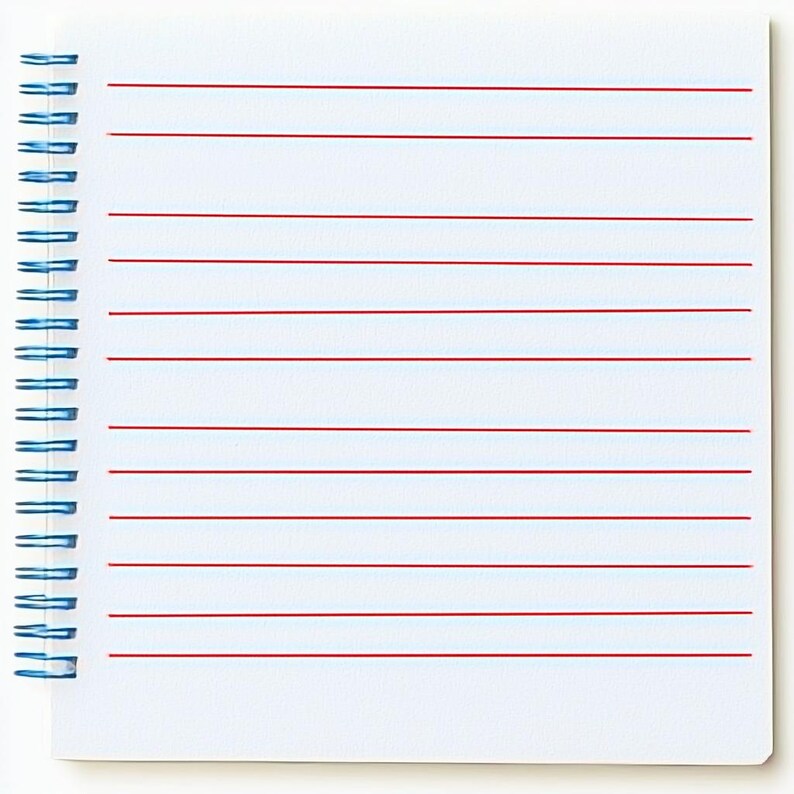 Notebook Paper in Digital Format for Printing at Home, Back to School ...
