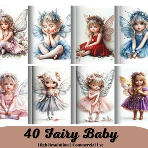 40 sprookjesbaby clipart, digitale papierdownload, kinderillustraties, sprookjesafbeeldingen, plakboeken, ongewenste dagboek, digitale papierkunst