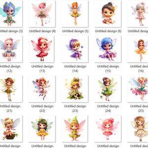 44 Cute Fairies Clipart, PNG Clipart Bundle, Watercolor Fairy Girls ...