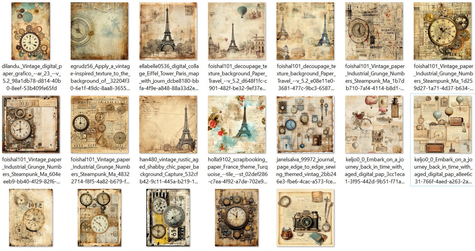 20 Junk Journal Kit, Vintage Collage Sheets, Printable Pages,antique ...