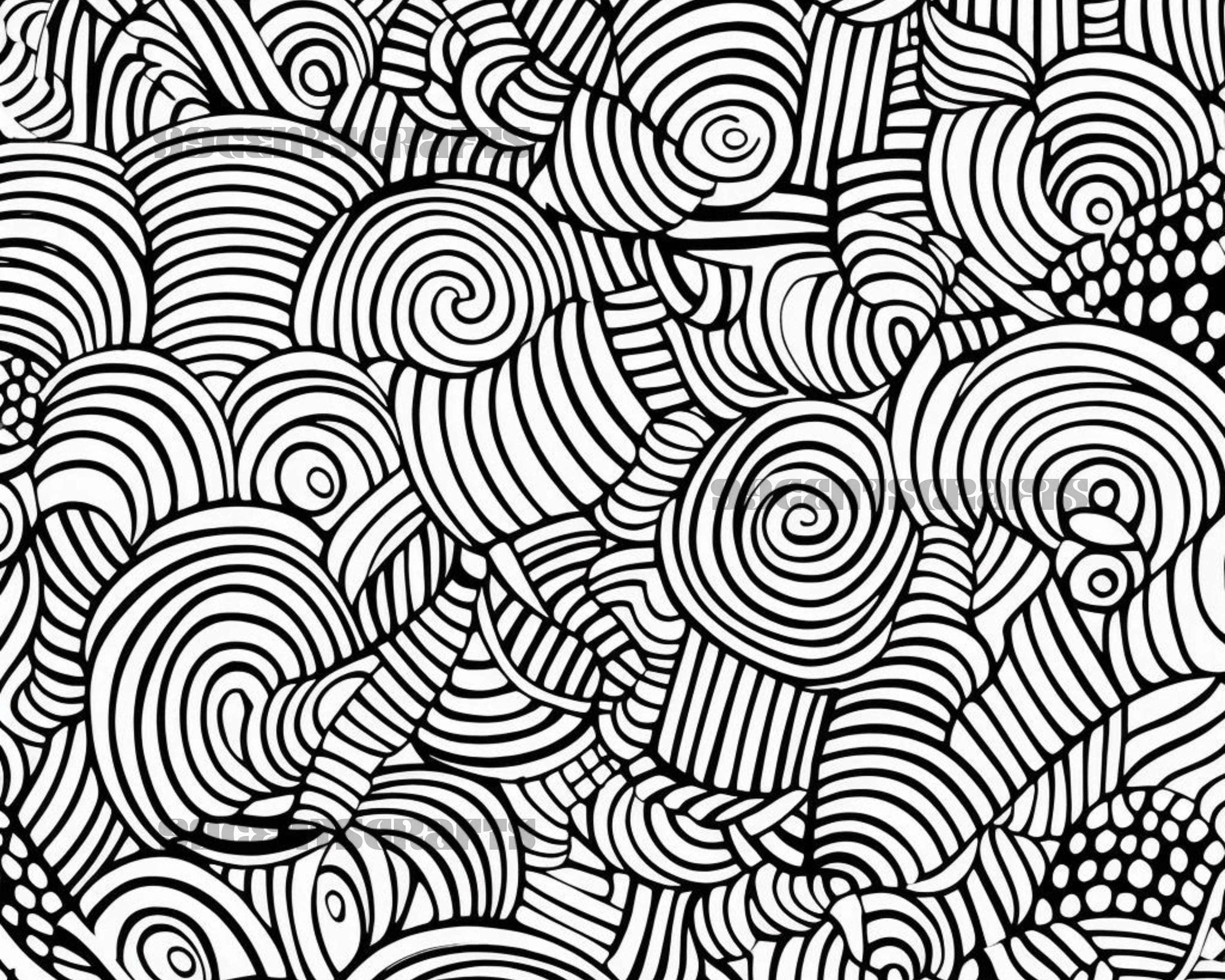 20 Black and White Doodle Digital Paper Pack. Patterns Scrapbooking ...