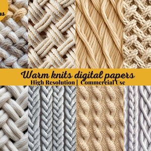 63 Warme strickte digitale Papiere, kuschelige Felltextur, kuscheliger Winterhintergrund, kuschelige Wintertexturen, gestrickter Hintergrund, weiße Texturen