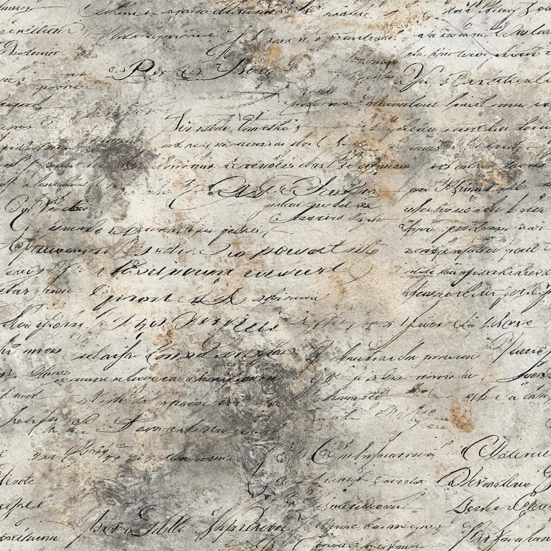 French Script Romance Digital Paper | Elegant Parisian Writing ...