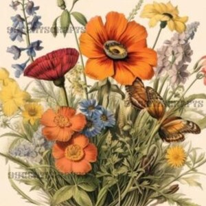 25 BERGBLOMMOR Utskrivbara Digitala Nedladdningar Utskrivbara Berg Blommor Blommor Botaniska Digikit Paper Outpost Shop PaperOutpost bild 5