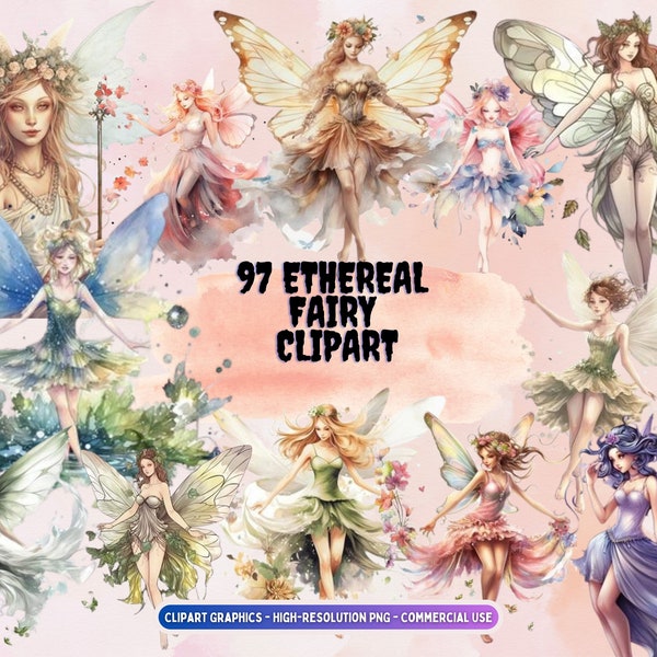 97 Ethereal Fairy Clipart, High Quality Transparent PNGs | Magical, Fantasy, Ethereal | Instant Download, Crafts, Commercial Use