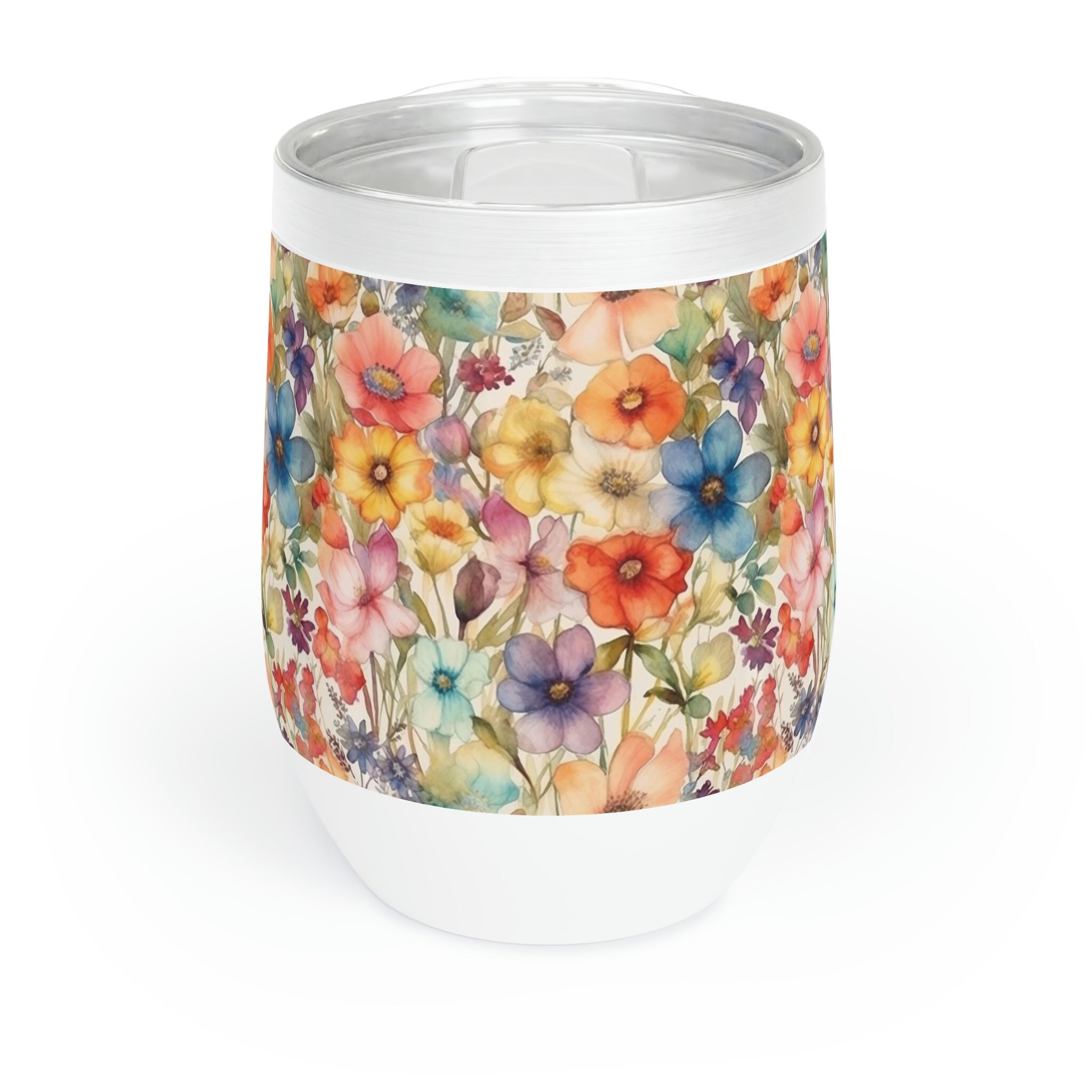 Spring Floral Digital Paper Seamless Spring Watercolor Rainbow Flower ...