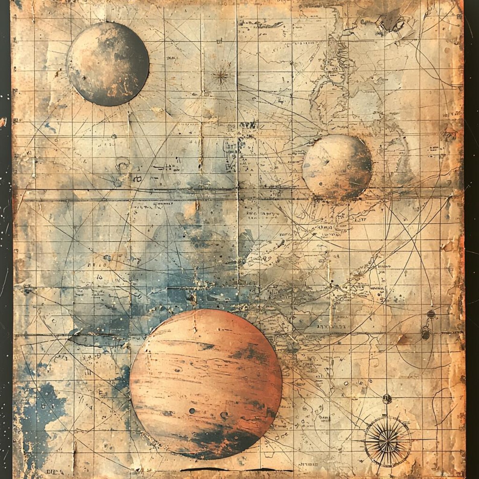 Space Journal Paper 56 Celestial Junk Journal Printable Pages, Astronomy Journal, Space ...