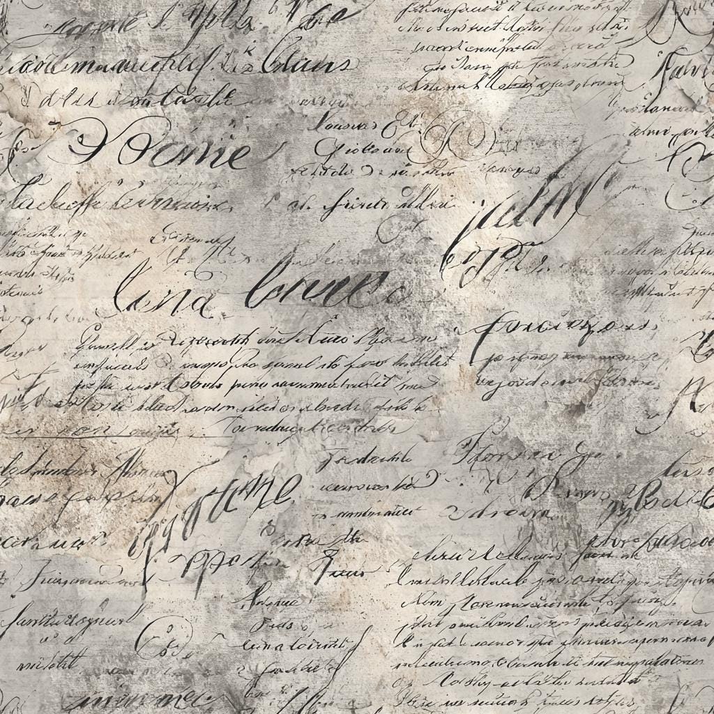 French Script Romance Digital Paper | Elegant Parisian Writing ...