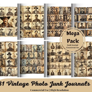 81 VINTAGE PHOTO STRIPS Bilder vintage Menschen, Ephemera für Junk Journals, Bullet Journals Scrapbook, Bilder zum Dekorieren von Journaling Karten