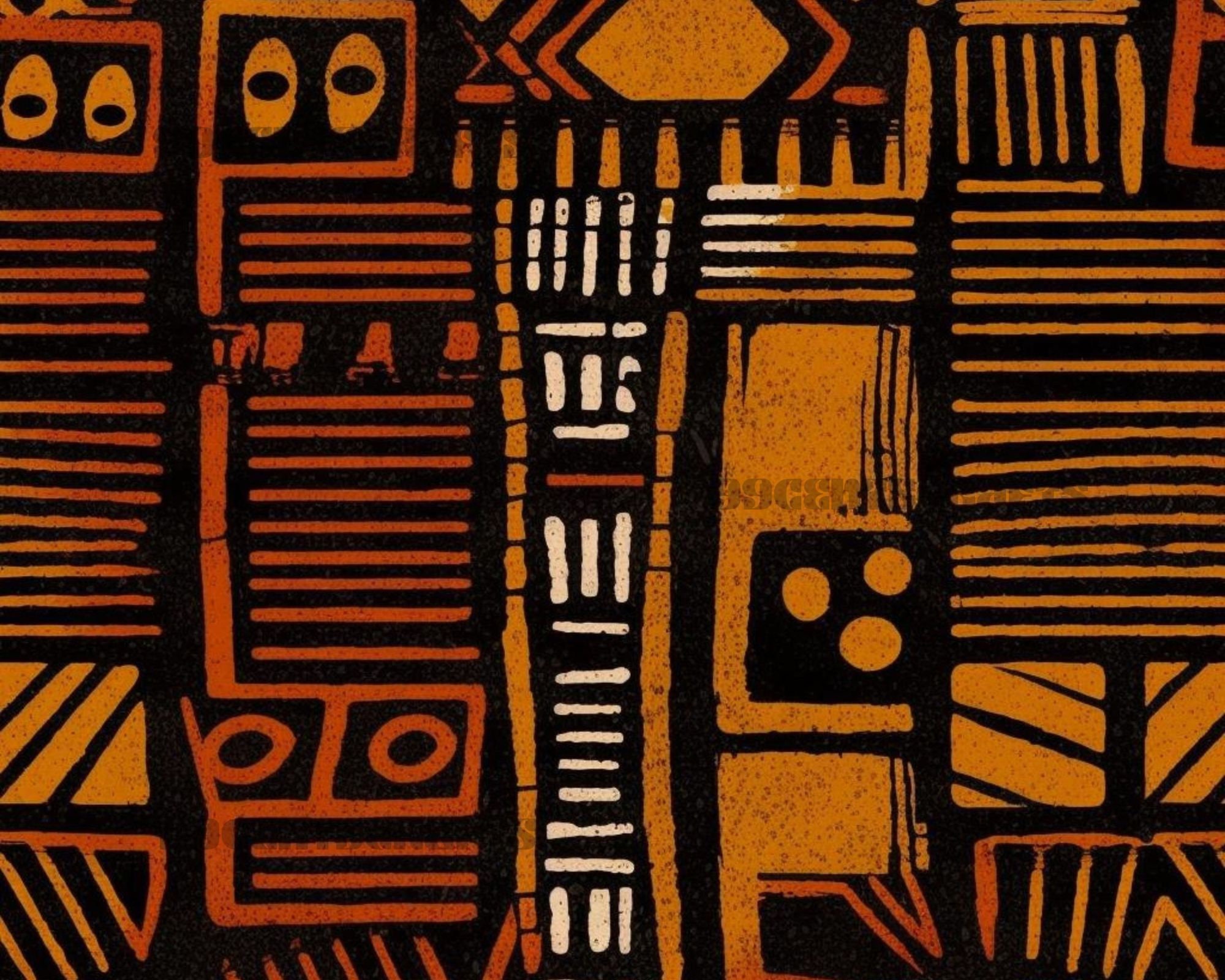 22 AFRICAN MUD CLOTH, African Mud Cloth Seamless Repeat Pattern
