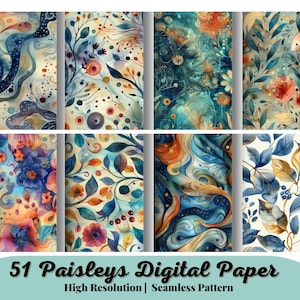 51 Acrylic Preppy Floral Seamless Pattern, Seamless Acrylic Flower Background, Preppy Floral Pattern, Spring Summer Floral Painting Pattern
