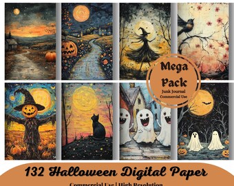 Può includere: Un pacchetto di carta digitale con 132 immagini a tema Halloween. Le immagini presentano zucche, fantasmi, streghe e altri personaggi spettrali. Le immagini sono perfette per lo scrapbooking, la creazione di biglietti e altri progetti di artigianato.