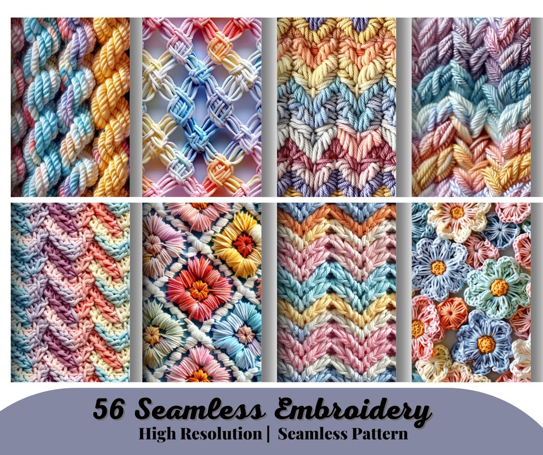 Large Crochet Pattern Background 56 Seamless High-resolution Crochet and Knit Pattern Backgrounds ...